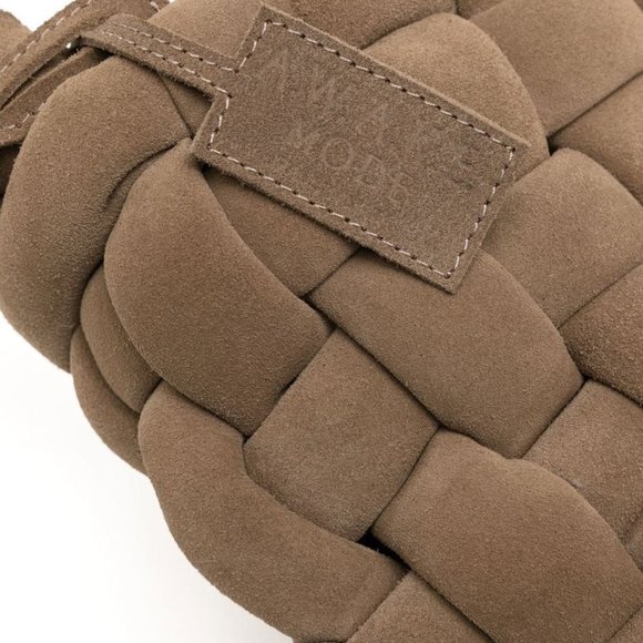 NWT A.W.A.K.E. Mode  interwoven faux-suede tote bag - Picture 4 of 11